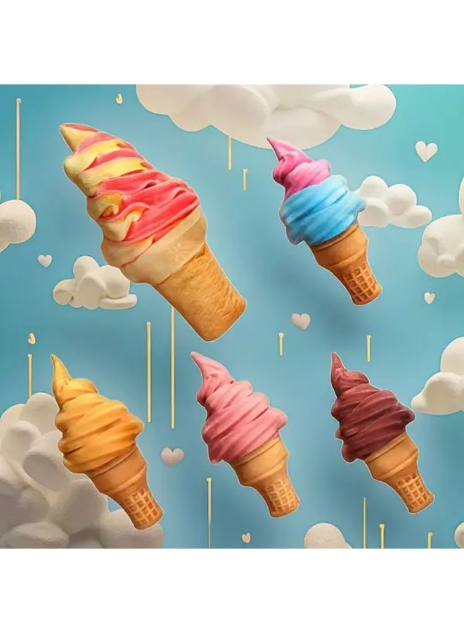 Chocolate Ice Cream Plush Doll Realistic Toy Holiday Gift For Kids - Image 2