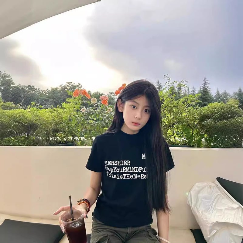 Korean-Style Black Tall Collar Shoulder Short-Sleeved T-Shirt Women'S Summer Slim-Fit Slimming Inner Jacket Pure Cotton Base Shirt Ins - Image 2
