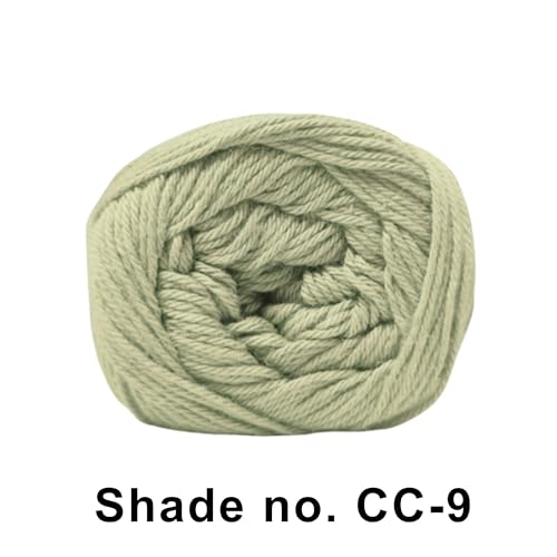 VCR 8Ply Mint Green Cotton Craft Yarn, 100 Grams Hank, 160 Meters Length, Cotton Combed Ball for Crochet and Knitting, Pack of 1 Yarn, Suitable for DIY Crafts - Image 2