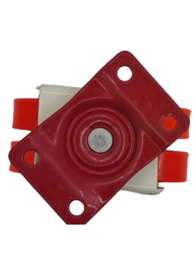 THOISEWELT THOISEWELT Heavy Duty Caster Wheels Roller Moving Castor Four Nylon Wheels for Furniture Kabat TableIndustrial Plate Transfer Trolley 375400Kg Load Capacity Orange Pack of 4  - Image 3