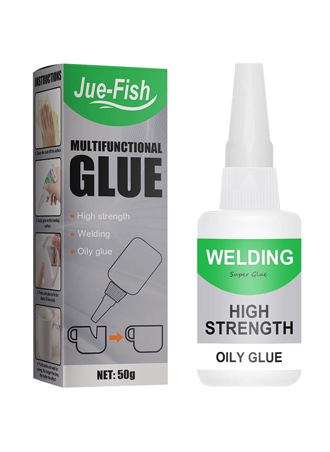 JUE-FISH Jue Fish Glue, Multi-Purpose Glue, Welding High-Strength Oil Glue, Multi-Purpose Super Glue, Uniglue Universal Super Glue, Suitable For Tiles, Glass, Wood, Shoes  - Image 1