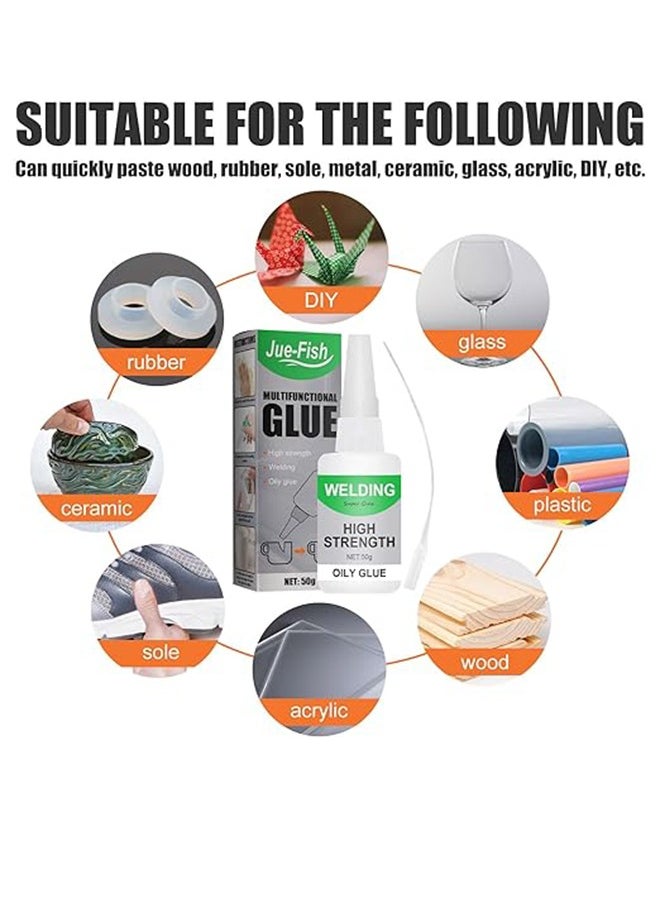 JUE-FISH Jue Fish Glue, Multi-Purpose Glue, Welding High-Strength Oil Glue, Multi-Purpose Super Glue, Uniglue Universal Super Glue, Suitable For Tiles, Glass, Wood, Shoes  - Image 3