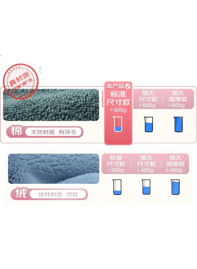 Purcotton Bath Towel, Long-Staple Cotton, Double-Sided Terry Cloth, Household Pure Cotton, Absorbent, Soft, Quick-Drying - Desert Moonlight, 70×140Cm - Image 3