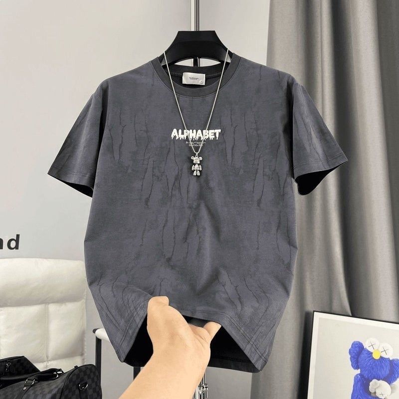 Men's Tie-Dye Embroidered Short Sleeve T-Shirt - Image 2