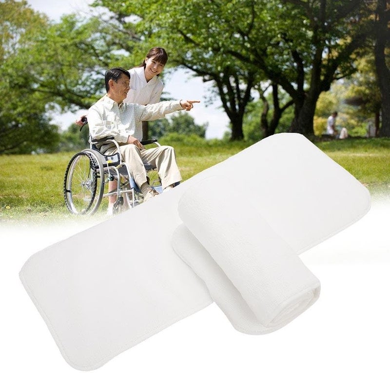 woobles Washable Adult Pocket Diaper, Adult Pocket Nappy Cover Close-Fitting Adjustable Reusable Diaper Cloth for Incontinence Care Protective Underwear for Men Women Teen(2Pcs Diaper Insert Pad-2pcs Diaper Insert Pad - Image 4