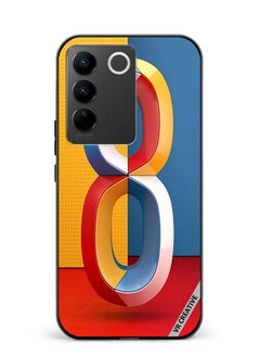 Protective Case Cover For Vivo V27 Number 8 Design Multicolour