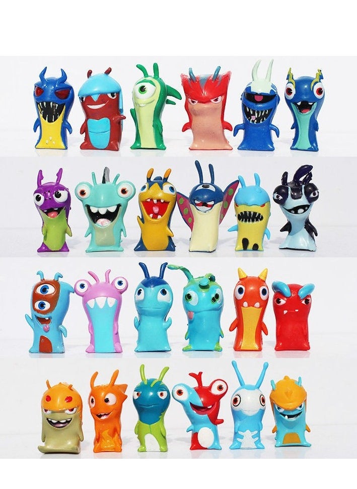 null - Slugterra Slugs 24-Piece Set of Poppy Launcher Sprigs - Collectible Toy Figurines, Approximately 4-5cm Tall, Plastic, Home Decor, Gifts - Image 1