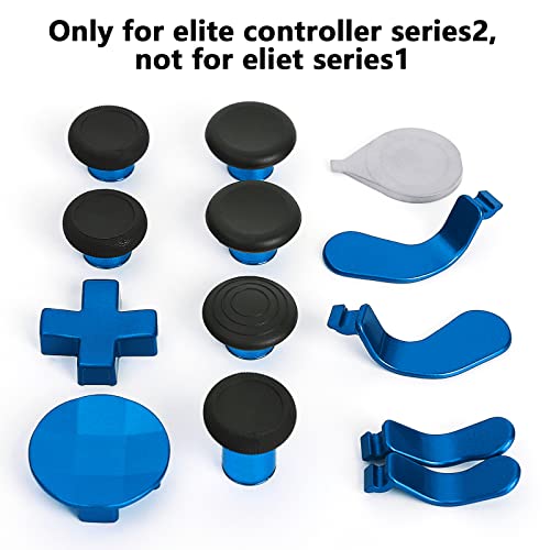 marspell 13 in 1 Metal Thumbsticks for Xbox One Elite Series 2, Elite Series 2 Core Controller Parts, Gaming Accessory Replacement, Metal Mod 6 Swap Joysticks, 4 Paddles, 2 D-Pads, 1 Tool(Plating Blue) - Image 5