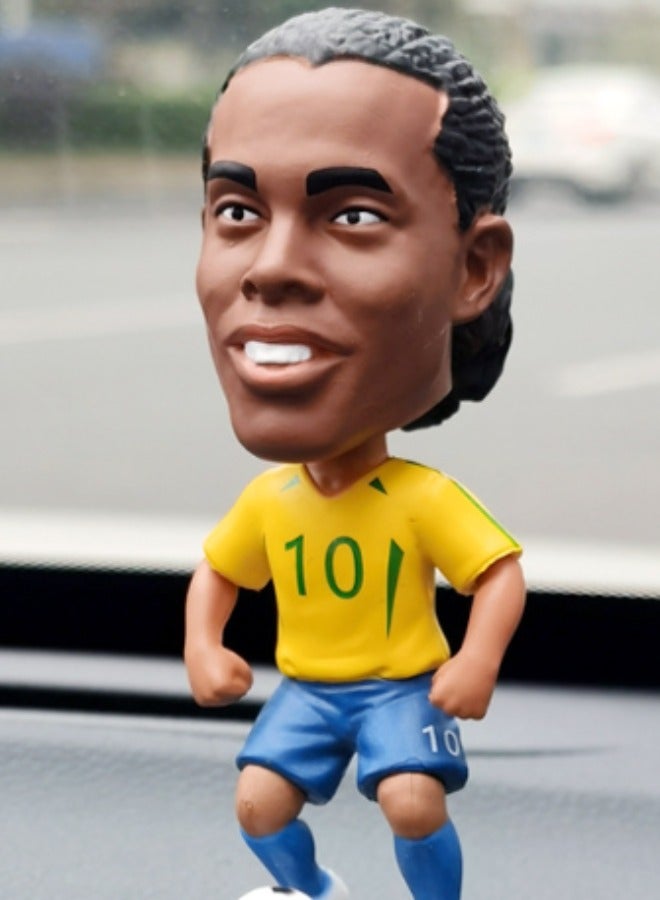 EBMINI Creative Shaking Head Football Star Doll Car Ornament 