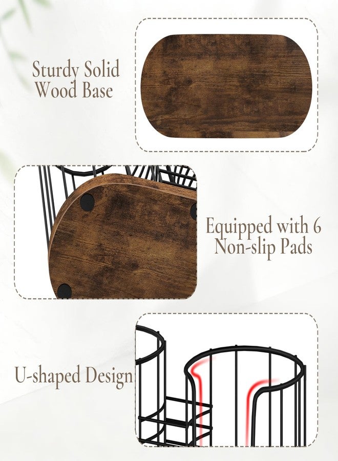 BCOZLUX Coffee Cup Holder 18oz 3-Compartment Paper Cup Dispenser Rack with Wood Base - Disposable Cup, Straw & Lid Organizer 3-in-1 Storage for Countertop, Coffee Bar, Kitchen, Office - Image 3