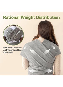 MVAQKLM  Baby Carrier Wrap- Baby Wrap Carrier for All- Breathable and Convenient Baby Sling with Various Usage- Infant Carrier for Freeing Hands- Baby Wraps Carrier for Newborn Infants  - Image 4