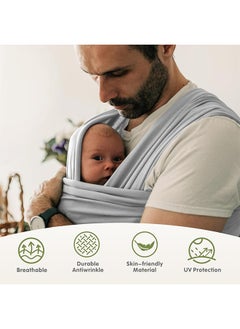MVAQKLM  Baby Carrier Wrap- Baby Wrap Carrier for All- Breathable and Convenient Baby Sling with Various Usage- Infant Carrier for Freeing Hands- Baby Wraps Carrier for Newborn Infants  - Image 5