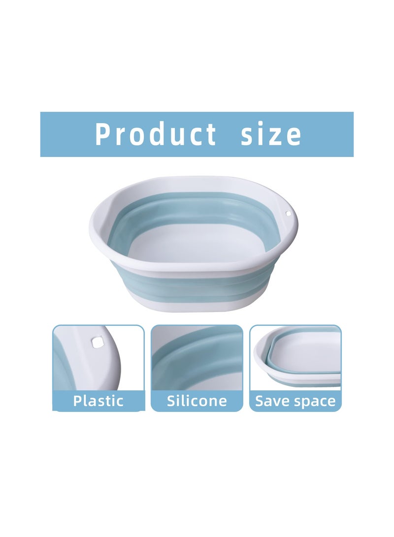 SYOSI Portable Pool Foot Bath, Collapsible Pool Foot Wash Basin Tub Foot Bath Basin Portable Foot Bath Collapsible Basin Tub Foot Wash Tub Collapsible Basin for Above Ground Swimming Pools Accessories - Image 2