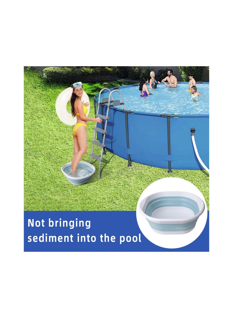 SYOSI Portable Pool Foot Bath, Collapsible Pool Foot Wash Basin Tub Foot Bath Basin Portable Foot Bath Collapsible Basin Tub Foot Wash Tub Collapsible Basin for Above Ground Swimming Pools Accessories - Image 4
