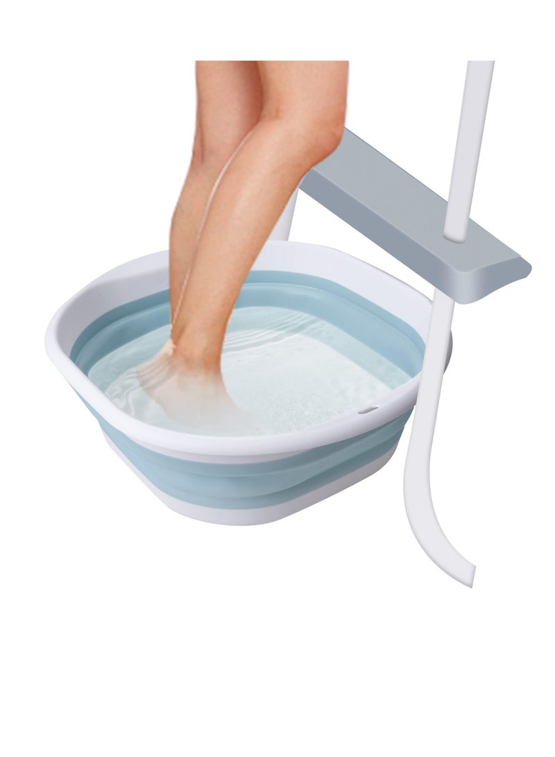 SYOSI Portable Pool Foot Bath, Collapsible Pool Foot Wash Basin Tub Foot Bath Basin Portable Foot Bath Collapsible Basin Tub Foot Wash Tub Collapsible Basin for Above Ground Swimming Pools Accessories - Image 1