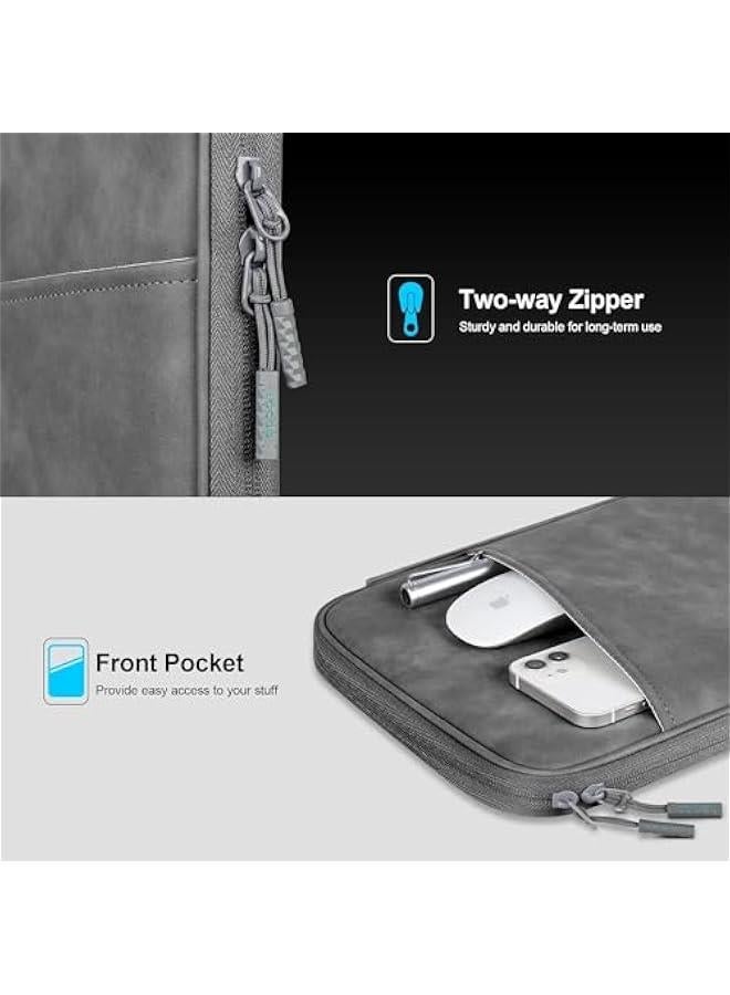 HOOKOR iPad Carrying Case, Padded Protective Travel Tablet Sleeve Bag for iPad Pro 11, iPad 10.9 (10th Gen), iPad Air (5/4th Gen), Galaxy Tab S9/S8 (Grey (PU), 12-13 Inch) - Image 2