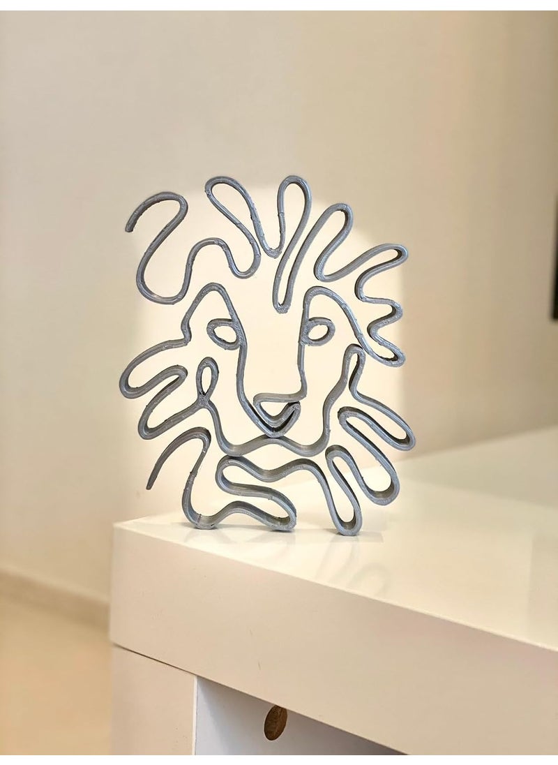 EROTNGO EROTNGO Minimalist Lion Statue Tabletop Gift Inspired by African Safari Majesty  - Image 3