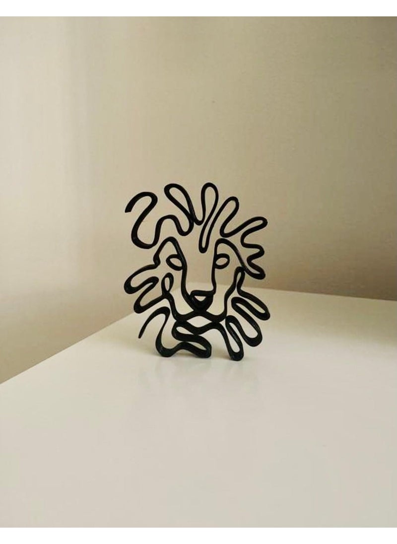 EROTNGO EROTNGO Minimalist Lion Statue Tabletop Gift Inspired by African Safari Majesty  - Image 1