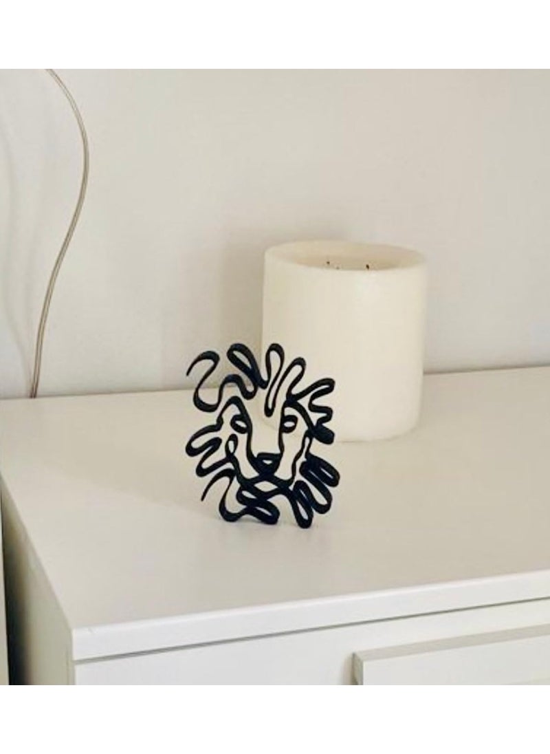 EROTNGO EROTNGO Minimalist Lion Statue Tabletop Gift Inspired by African Safari Majesty  - Image 4