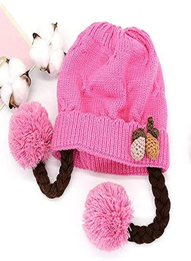 V3E قبعة شوتي بيناي للأطفال الصغار من V3E (وردي، 1-2 سنوات) ناعمة ودافئة ومناسبة لفصل الشتاء - Image 3