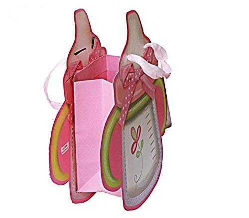 Babies Bloom Pink Bottle Shaped Paper Bags Set, Bottle Shaped Baby Shower Gift Bags, Baby Shower Gifts (Set of 6) - Image 5