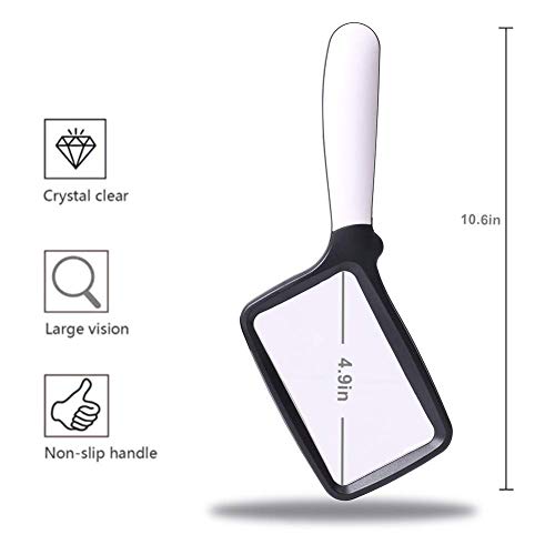 Gopendra Magnifying Glass with Light, Folding Handle, 5 Bright LED Magnifier, 3X Rectangular Handheld Reading Magnifying Glass (m.Glass square-3X) - Image 3
