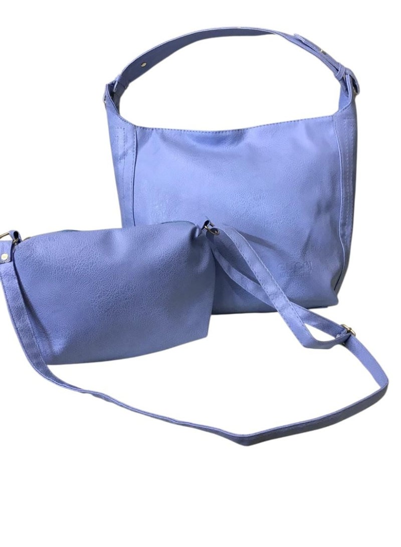 Casual 2-in-1 Synthetic Leather Crossbody Bag - Image 1