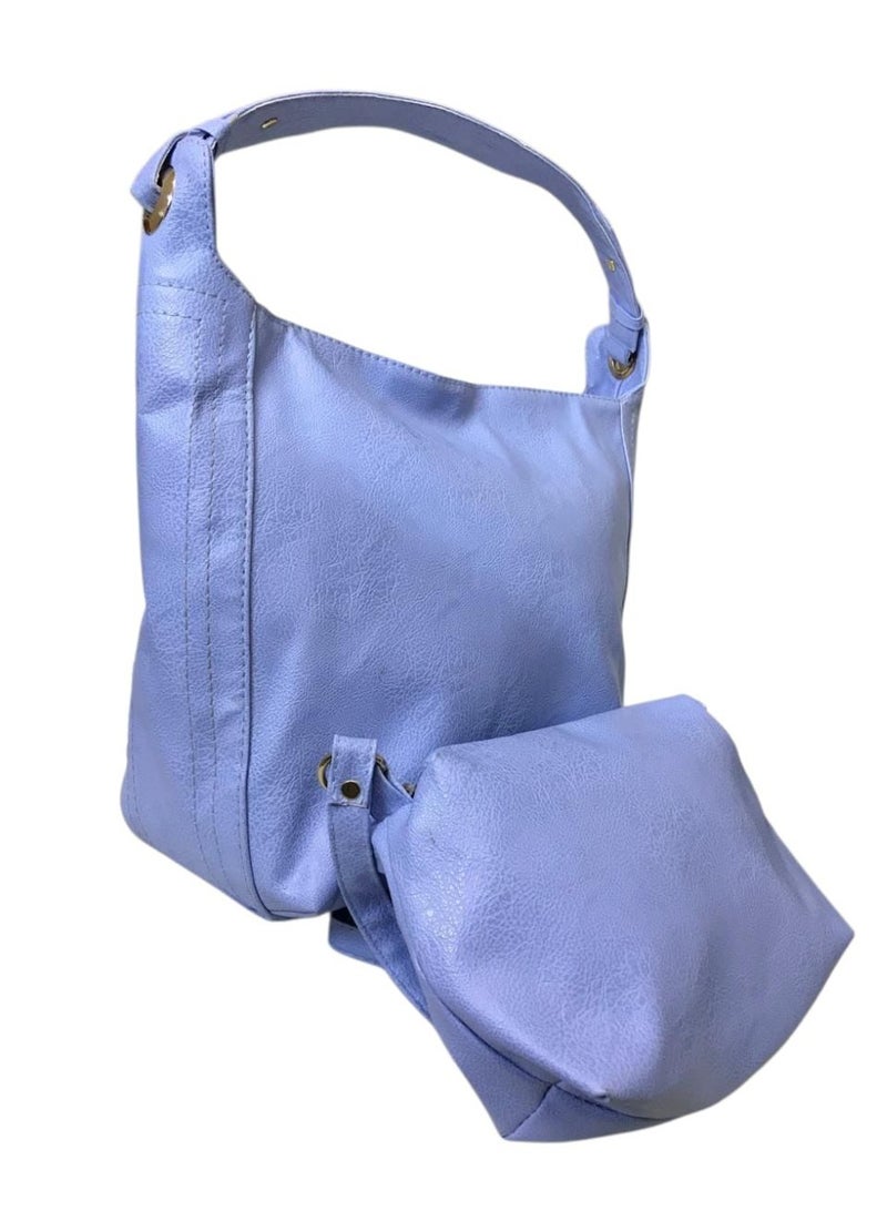 Casual 2-in-1 Synthetic Leather Crossbody Bag - Image 2