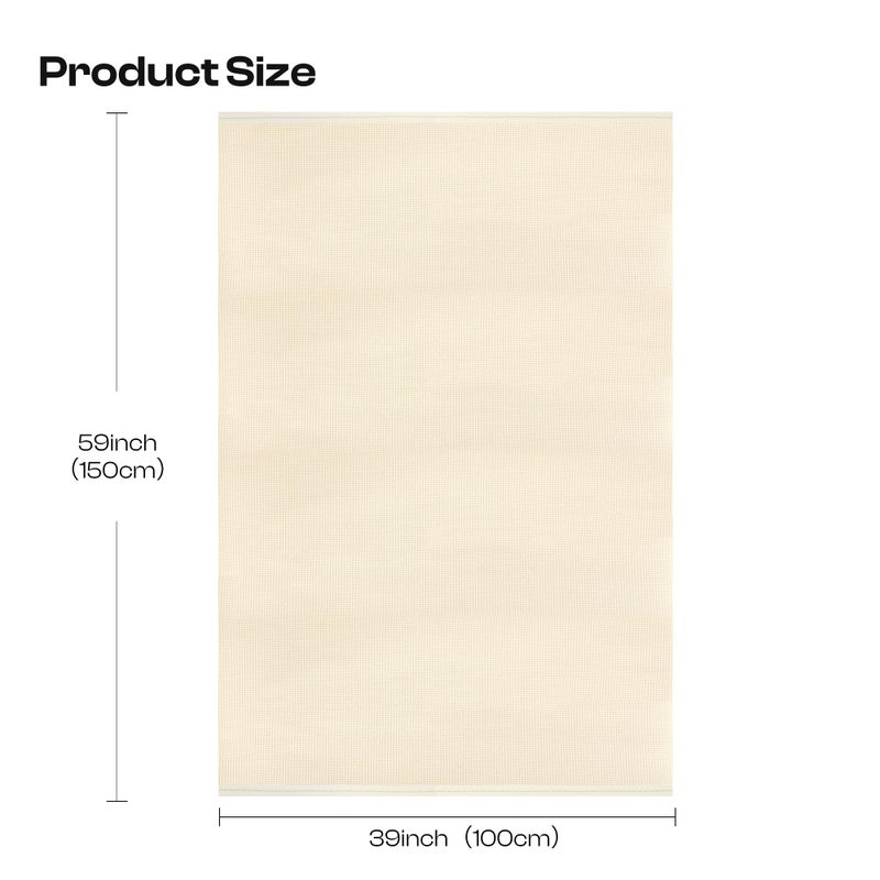 Caydo 59 x 39 Inch Beige Aida Cloth, 18 Count Classic Reserve Aida Cloth Large Size Cross Stitch Fabric for Needlework - Image 2