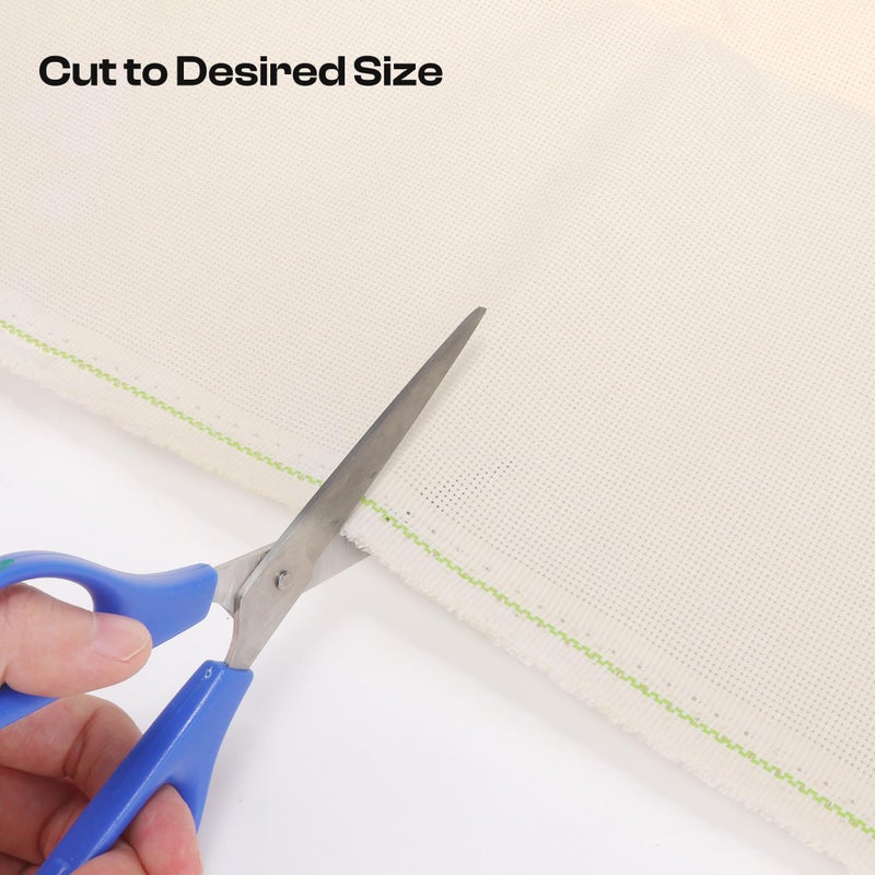 Caydo 59 x 39 Inch Beige Aida Cloth, 18 Count Classic Reserve Aida Cloth Large Size Cross Stitch Fabric for Needlework - Image 4