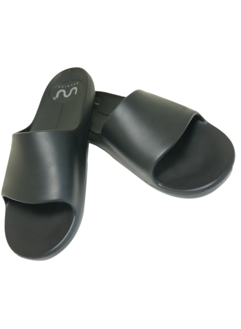 Doubleu Doubleu Milano Men Comfortable & Light Weight Black Slipper