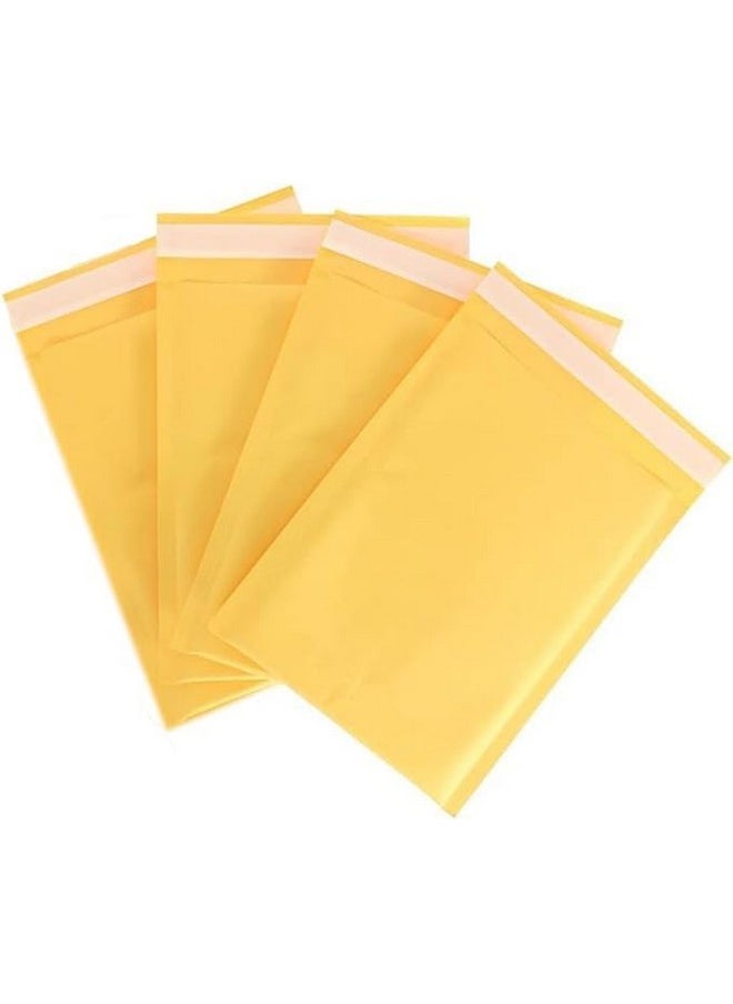 THE UM24 Kraft Bubble Mailers #0 Size 6"Wx9.25"L Self Seal Closure, Padded Cushion Envelope, Yellow Brown Mailing Shipping Envelopes Paper Bag 4PC  - Image 2