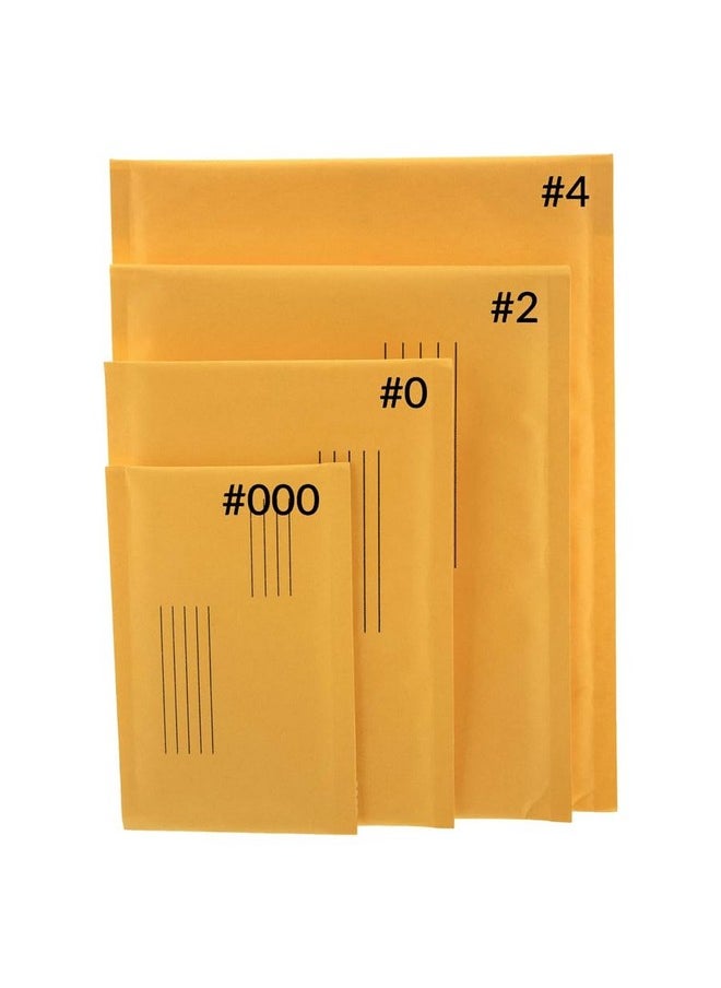 THE UM24 Kraft Bubble Mailers #0 Size 6"Wx9.25"L Self Seal Closure, Padded Cushion Envelope, Yellow Brown Mailing Shipping Envelopes Paper Bag 4PC  - Image 5