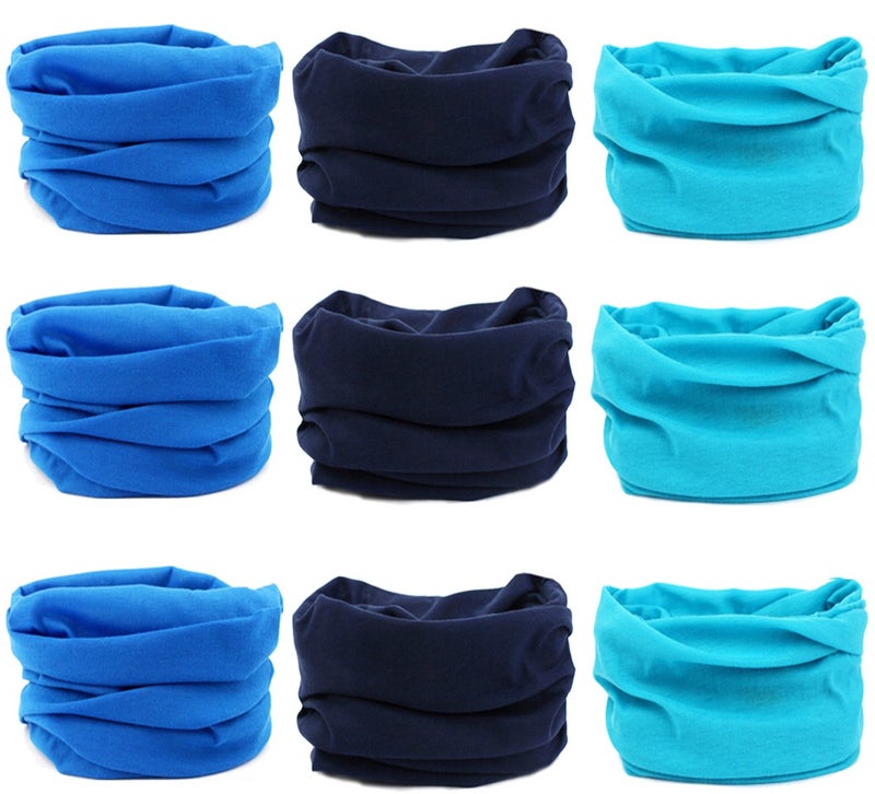 KINGREE 9PCS Face Mask Bandanas Headband Head Wrap Scarf Neck Warmer Headwear Balaclava for for Dust Sun Wind (Devil Series) - Image 1