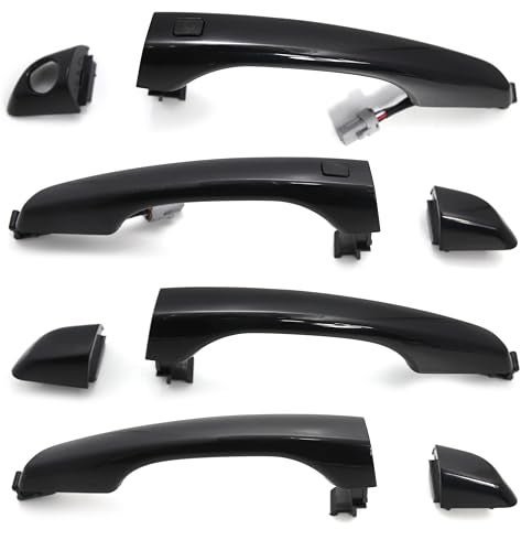 Otois 8Pcs Black Exterior Door Handle Keyless Entry Smart Key Type Set for Hyundai Elantra 2017 2020 - Image 1