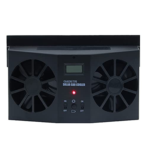 CYDZSW Car Solar Powered Exhaust Fan,Air Flow Window Fans,Solar Powered Exhaust Fan 2W (Black) - Image 2