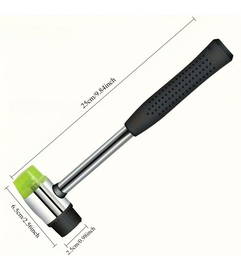 Dual Sided Soft Hammer 25mm With Replaceable Rubber Heads for Crafting Woodworking Home Maintenance - Image 3