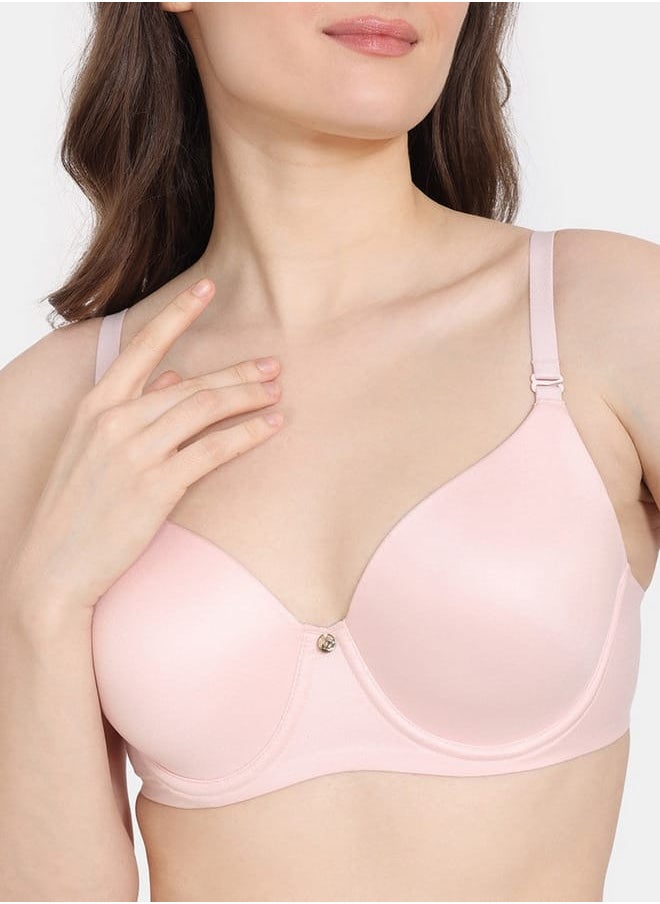 zivame Zivame Solid Padded Wired T-shirt Bra with Hook and Eye Closure  - Image 4