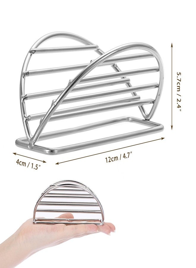 BSTKEY Taco Holders Set of 5, Stainless Steel Taco Stand, Soft or Hard Shell Taco Rack for Taco Bar, Burritos and Tortillas Holder for Kitchen Restaurant - Image 2