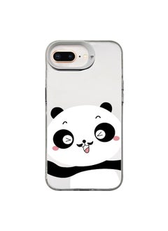 For iPhone 8 Plus / 7 Plus Cartoon Panda TPU Hybrid PC Phone Case(Wink Panda)