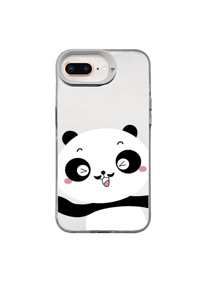erorex - For iPhone 8 Plus / 7 Plus Cartoon Panda TPU Hybrid PC Phone Case(Wink Panda) - Image 1