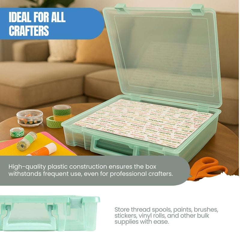 ArtBin 6955RJ Super Satchel 1-Compartment Box - Translucent Mint Art & Craft Organizer - Image 5