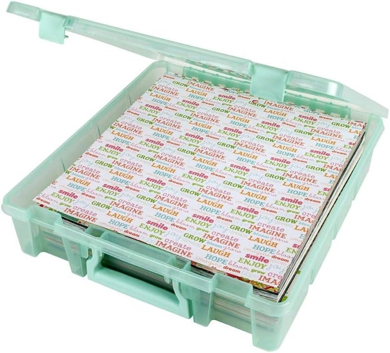 ArtBin 6955RJ Super Satchel 1-Compartment Box - Translucent Mint Art & Craft Organizer - Image 1