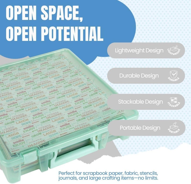 ArtBin 6955RJ Super Satchel 1-Compartment Box - Translucent Mint Art & Craft Organizer - Image 4