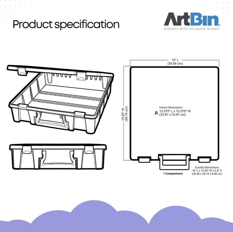 ArtBin 6955RJ Super Satchel 1-Compartment Box - Translucent Mint Art & Craft Organizer - Image 2