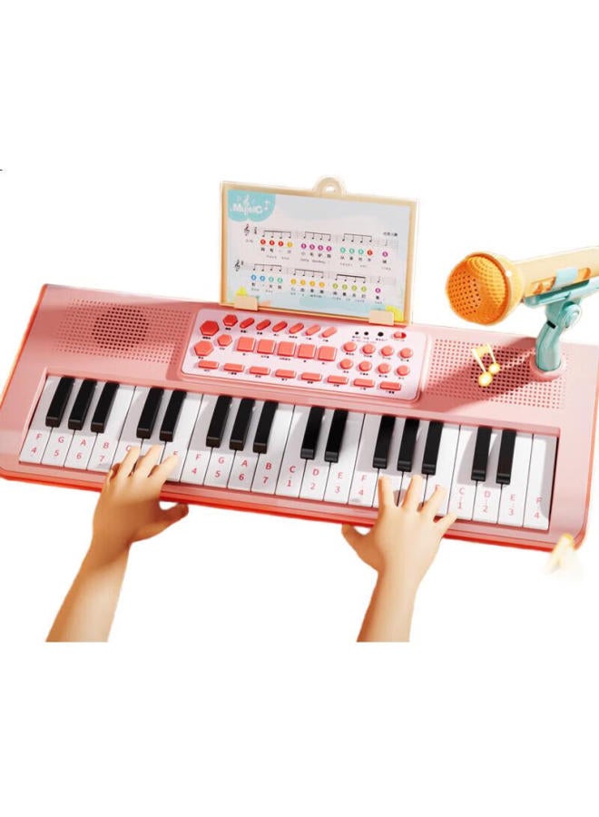 Xst 37-Key Multifunctional Electronic Keyboard, Children'S Toy, Large Piano, Playable And Singable, For Beginners, Birthday Gift For Girls - Image 1