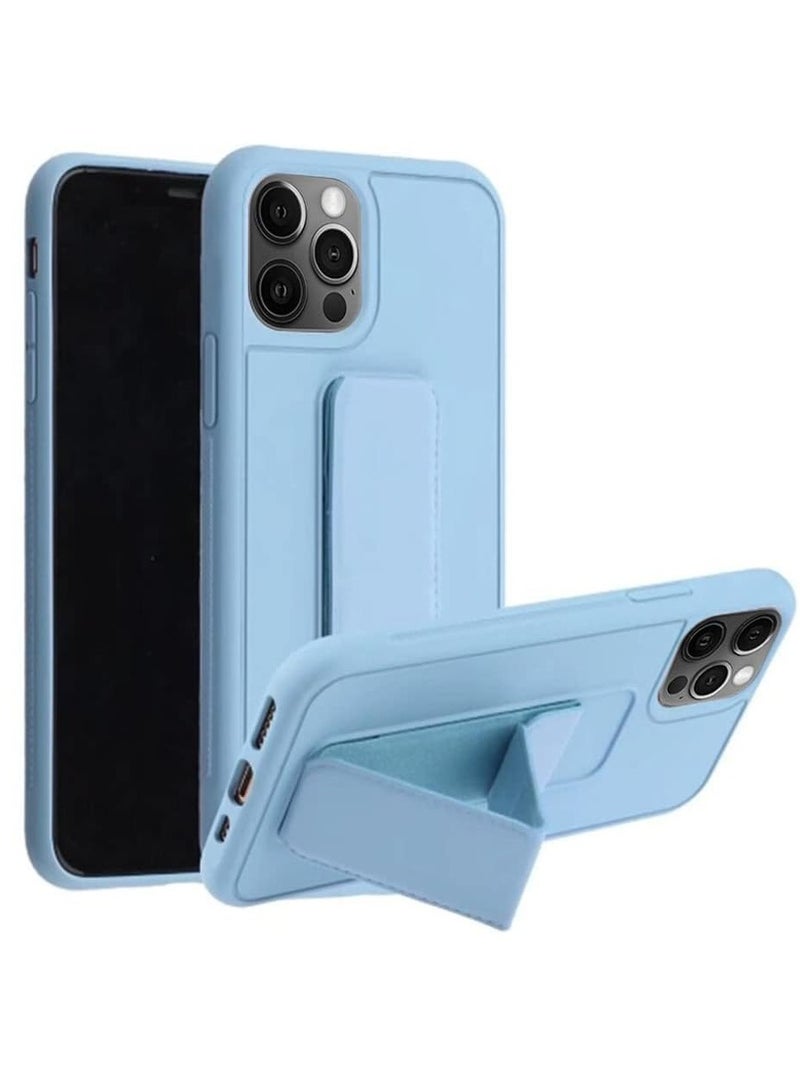 غطاء حماية متوافق مع آيفون 14 برو مع قاعدة مغناطيسية للسيارة وحامل، حزام يد عمودي وأفقي من السيليكون الفاخر، وقبضة مع قاعدة متعددة - Image 1