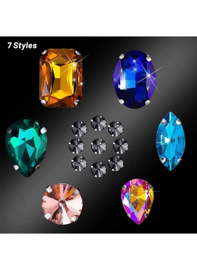 DIY Crafts DIY Crafts 20 Pcs, Golden Champagne, Sew on Rhinestones Claw Flatback Crystal Rhinestones Metal Prong Setting Rhinestones Acrylic Glass Sewing Gems for Clothes DIY Craft (20 Pcs, Golden Champagne)  - Image 3