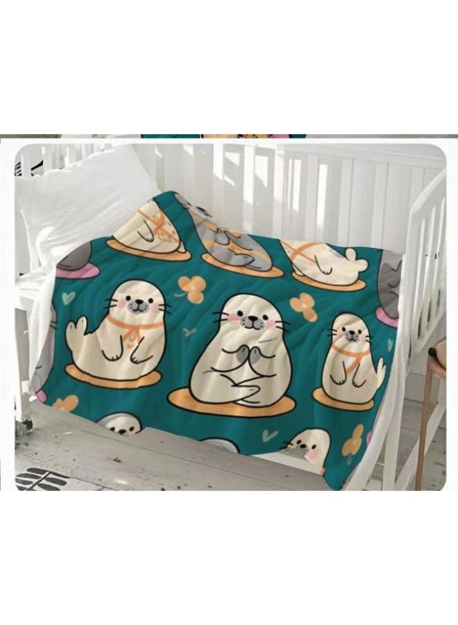 عام بطانية رقيقة من الفانيلا (حرارة ومريحة، ومناسبة للنوم واستخدام اللعبة والغبار والرمل) 150 سم * 200 سم - 1180 - Image 1