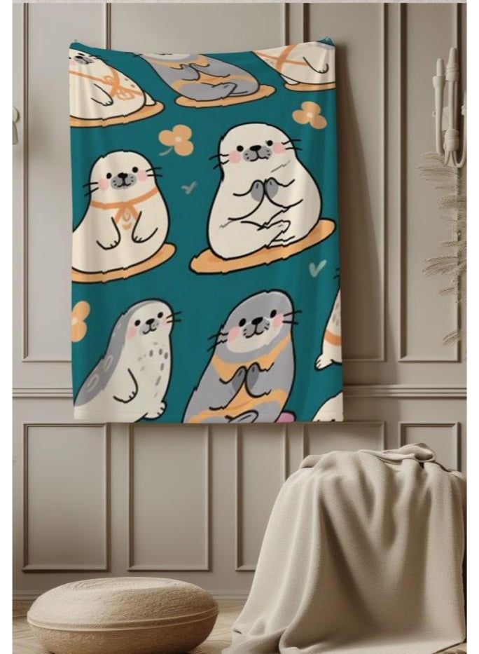 عام بطانية رقيقة من الفانيلا (حرارة ومريحة، ومناسبة للنوم واستخدام اللعبة والغبار والرمل) 150 سم * 200 سم - 1180 - Image 3